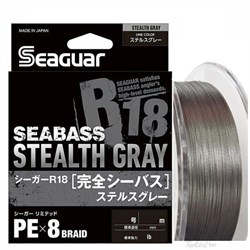 Леска Плетёная Seaguar X8 PE R18 Seabass Stealth Gray 150м #1.0 19Lb/0,165мм - фото 100628