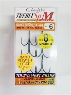 Крючки Тройные Gamakatsu Treble Sp M #10 Nano Smooth Coat Treble Hook 6шт/уп - фото 102058