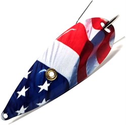 Блесна-незацепляйка Pelican Lures Bait FX Weedless Spoon L 14гр 73мм Flag Series American Flag 2 mat - фото 102696