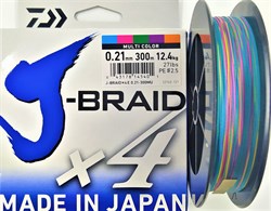 Леска Плетёная Daiwa J-Braid x4E 300м 0.17мм 8.4кг Multicolor - фото 103584