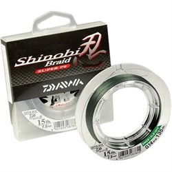 Леска Плетёная Daiwa Shinobi Braid Super PE 0,18мм 12,3кг 135м Moss Green - фото 103612