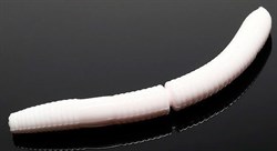 Мягкая приманка Libra Lures Fatty D Worm 65 цвет 001-white 10шт/уп - фото 104112