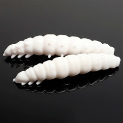 Мягкая приманка Libra Lures Larva 35 цвет 001-white 12шт/уп - фото 104190