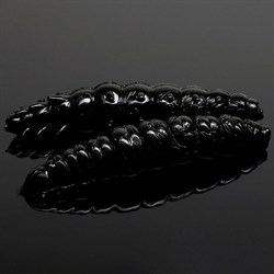 Мягкая приманка Libra Lures Larva 45 цвет 040-black 8шт/уп - фото 104229
