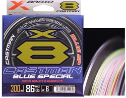 Леска Плетёная YGK X-Braid JigMan X8 Castman Blue-S 300м #4 (62lb) multi - фото 106086