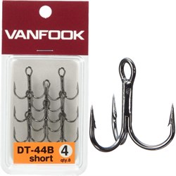 Крючки Тройные Vanfook DT-44B Hagane Treble Hooks Short #06 10шт/уп - фото 107072