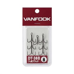 Крючки Тройные Vanfook DT-38B HaganeTreble Hooks #08 7шт/уп - фото 107074