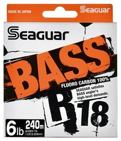 Леска флюорокарбон Seaguar R18 Fluoro Bass 240м #0.8 3Lb/0,148мм - фото 107104