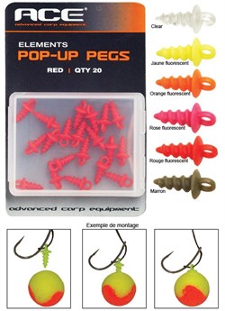 Креплание для поп-апов ACE Pop-Up Pegs - Fluorescent Pink - фото 16758