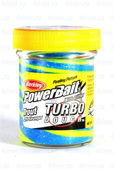 Форелевая Паста Berkley Select Glitter Turbo Dough Blue Neon 50гр - фото 20121