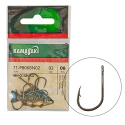 Крючки Kamasaki Carbon Hook P806BN #01 8шт/уп - фото 20386
