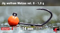 Джиг-головка Вольфрамовая Matzuo №8 Orange/Black 1,0гр 5шт/уп - фото 20733