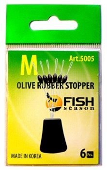 Стопор Fish Season Olive Rubber Stopper 5005 SS 6шт/уп - фото 22166
