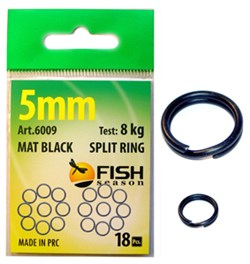 Кольцо Заводное Split Ring Mat Black 4,0мм 4.0кг - фото 22202