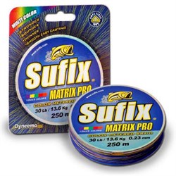 Леска Плетёная Sufix Matrix Pro Мультицветная 250м 0,18мм 13,5кг - фото 22627
