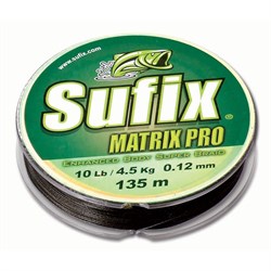 Леска Плетёная Sufix Matrix Pro зеленая 135м 0,20мм 18кг - фото 22636