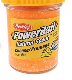 Форелевая Паста Berkley PowerBait Extra Scent Cheese Fluo Orange Сыр Оранжевый 50гр - фото 25421