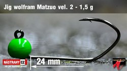 Джиг-головка Вольфрамовая Matzuo №2, Green/Black 1,5гр 5шт/уп - фото 29682