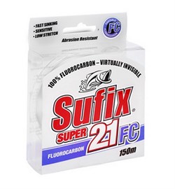 Леска Sufix Super 21 Fluorocarbon 150м 0,30мм 6,3кг - фото 29723