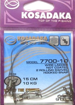 Поводок Kosadaka Professional 7700-00 7x7 15cm 6kg (3шт.) - фото 34116