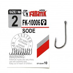 Крючки Fanatik Sode FK-10006 №02 10шт/уп - фото 35384