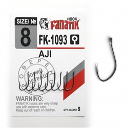 Крючки Fanatik Aji FK-1093 №08 8шт/уп - фото 35399
