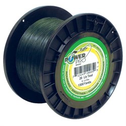 Плетеная леска Power Pro 1370м Moss Green 0,13мм - фото 35976