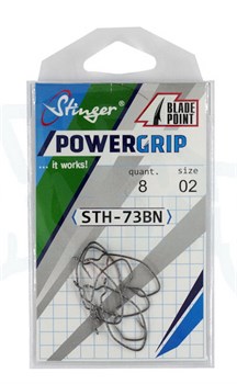 Крючки Офсетные Stinger PowerGrip STH-73BN №2/0  6шт/уп - фото 36399
