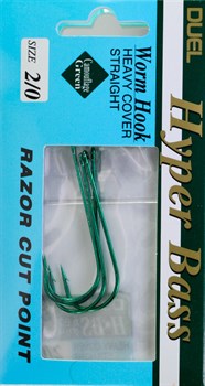 Крючки Yo-Zuri Duel Hyper Bass Worm Hook Heavy Cover Straight 1/0 4шт/уп - фото 36561