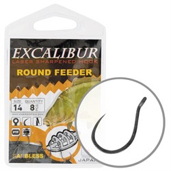 Крючки Excalibur Round Feeder BL Ns 12 - фото 43982
