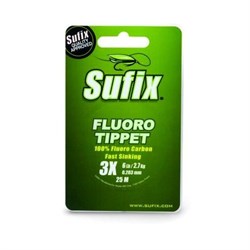 Леска Sufix Fluoro Tippet Clear 25м 0.108мм 0,91кг Fluoro Carbon, Fast Sinking - фото 46550