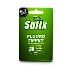 Леска Sufix Fluoro Tippet Clear 25м 0.138мм 1,4кг Fluoro Carbon, Fast Sinking - фото 46551