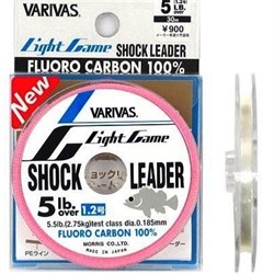Леска флюорокарбон Varivas Fluorocarbon 100% Light Game Shock Leader 30м #1.2 5Lb - фото 49375