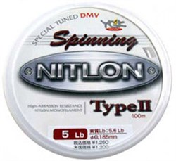 Леска YGK Nitlon Spinning Type II Nylon 100м #1.2 5lb/0,218мм - фото 50109