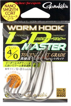 Крючки Офсетные Gamakatsu Worm Hook LD Master#1 NSC 7шт/уп - фото 50419