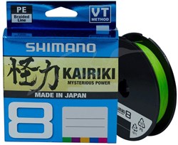 Леска плетёная Shimano Kairiki 8 PE 150м зеленая 0.190мм 12.0кг - фото 52123