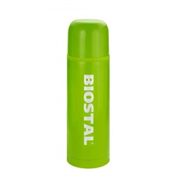 Термос Biostal NB500C-G с двойной колбой цветной зеленый (узкое горло) - фото 58399