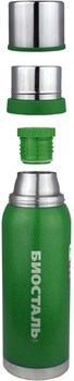Термос Biostal Охота NBA-1000G с двумя чашками (узкое горло) зеленый - фото 58713