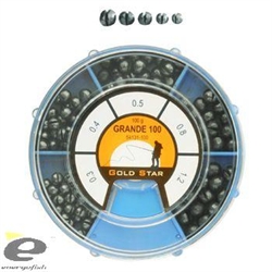 Набор Дробинок Gold Star Split Shot Competition Grande 100гр (0,3-0,4-0,5-0,8-1,2гр) - фото 5920