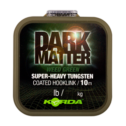 Поводковый материал Korda Dark Matter Tungsten Coated Braid Weed Green 25lb 10м - фото 60572