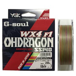 Леска Плетёная YGK G-soul Ohdragon WX4-F1 PE Sinking Type 200м #1 16.5lb multi - фото 65113