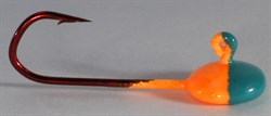 Джиг-таблетка FishGuru цвет оранжево-бирюзовый 2,5гр Крючок Selner №1 2шт/уп - фото 72369