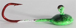 Джиг-таблетка FishGuru цвет зелено-чёрный 2,5гр Крючок Selner №1 2шт/уп - фото 72373