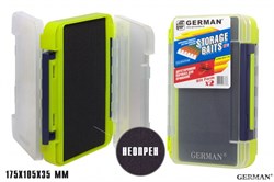 Коробка для приманок German Storage Baits NP2 175x105x35мм Lime - фото 74130