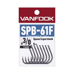Крючки Vanfook SPB-61F Spoon Expert Hook Extra Heavy Fusso Black #3/0 8шт/уп - фото 84978