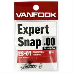 Карабины Vanfook Expert Snap Stealth Black ES-01 #0 10кг 10шт/уп - фото 84999