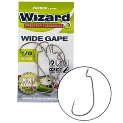 Крючки Офсетные Wizard Wide Gape Worm 2/0 6шт/уп - фото 8895