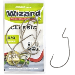 Крючки Офсетные Wizard Classic Worm 2/0 6шт/уп - фото 8900