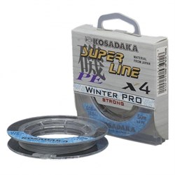 Леска плетеная зимняя Kosadaka Super Line Pe X4 Winter Pro 50м цвет голубой 0,10мм 5,7кг - фото 93892