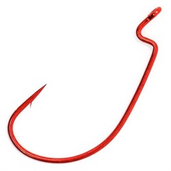 Крючки офсетные Vanfook Worm-55R Devil Red #5/0 5шт/уп - фото 96213